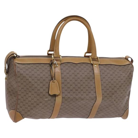 GUCCI Micro GG Supreme Boston Bag Pvc Leather Beige 58 012 468 45 - Picture 1 of 16